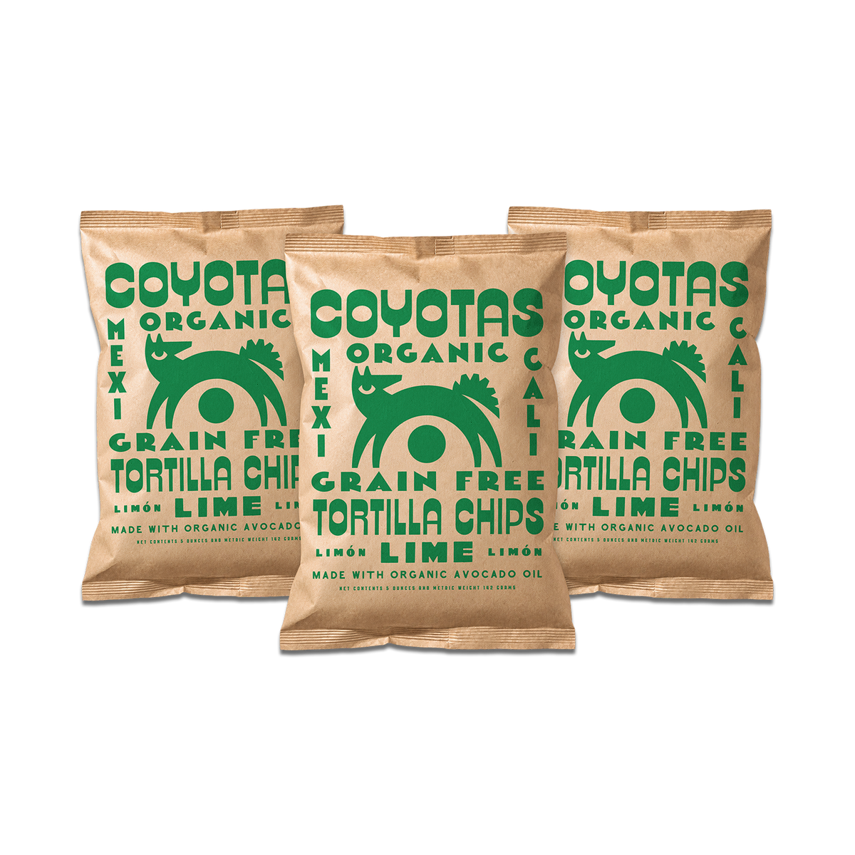 ORGANIC GRAIN FREE TORTILLA CHIPS LIME / 5 OZ PER BAG